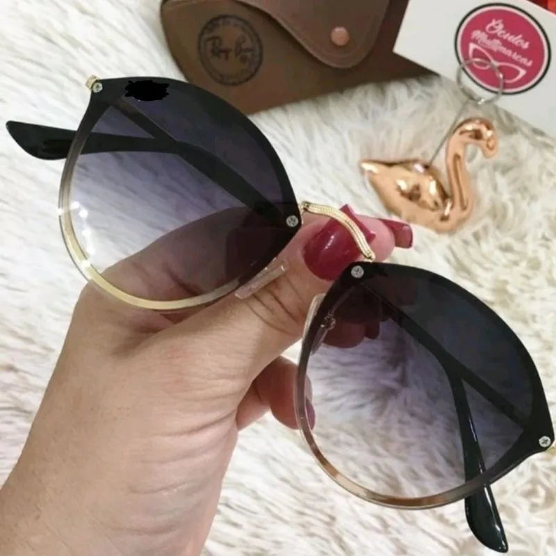 Óculos Round Blaze Brown Glove Sunglasses, Women and Men's Style, Fashion and Comfort in One Accessory Shipping to All Brazil