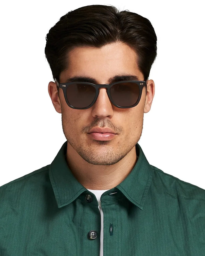 Óculos de sol quadrados masculinos em acetato elegante e protetor UV. Tendência moderna e estilo sofisticado - transporte rápido