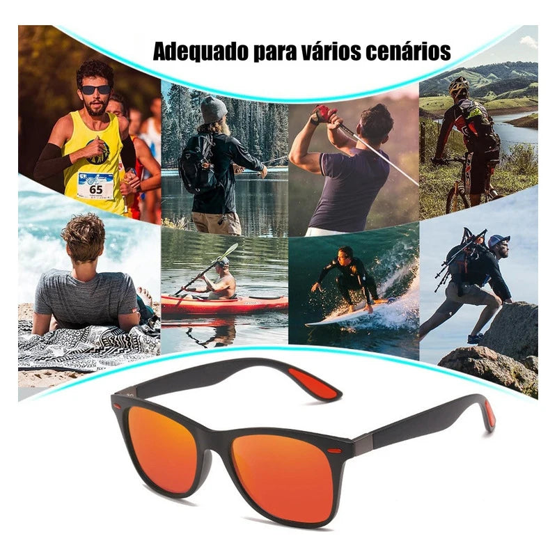 Nova moda Óculos de sol polarizados para homens mulheres lentes espelhadas óculos de sol esportivos