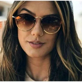 Óculos Round Blaze Brown Glove Sunglasses, Women and Men's Style, Fashion and Comfort in One Accessory Shipping to All Brazil