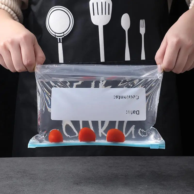 Kit 20 Sacos Herméticos Para Armazenamento de Alimentos Reutilizáveis Freezer Zip Lock