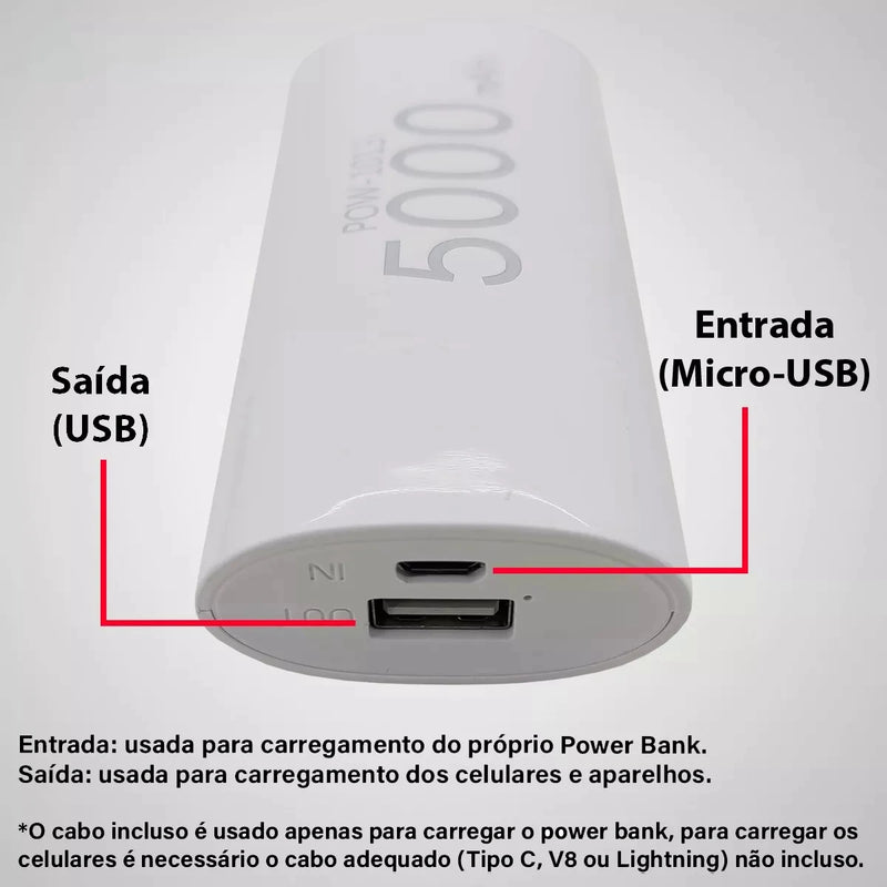 Carregador Portátil Power Bank 5000mah ( powerbank  bateria externa )