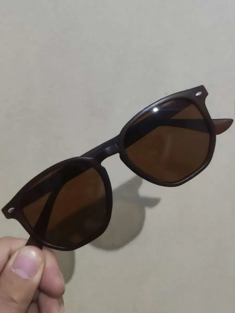 Óculos de sol quadrados masculinos em acetato elegante e protetor UV. Tendência moderna e estilo sofisticado - transporte rápido