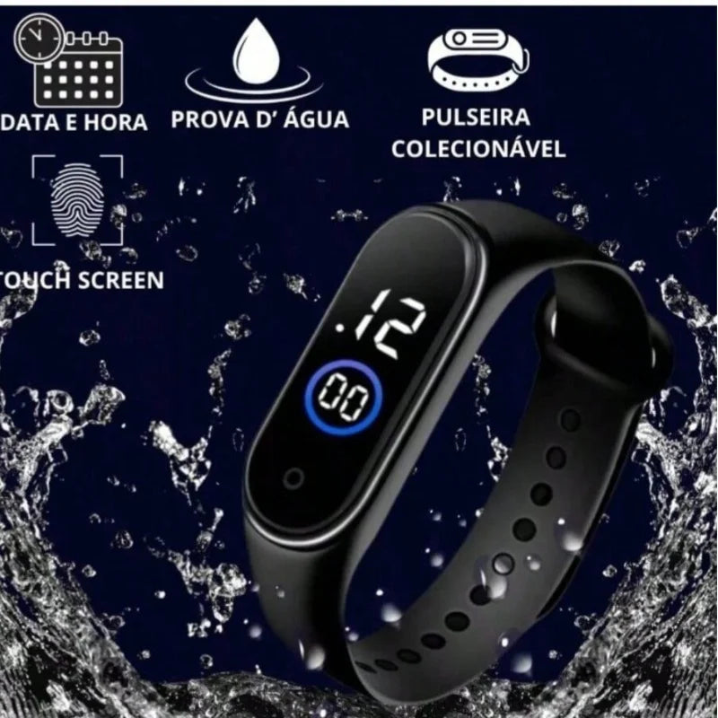 Relógio digital esportivo masculino Pulseira ao ar livre Relógio eletrônico Relógio masculino diário Pulseira masculina Relógios duráveis populares