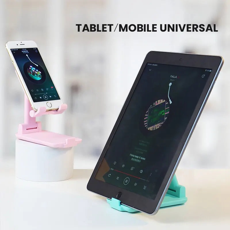 Foldable Phone Stand Adjustable Angle And Height With Silicone Pad Suitable For Desktop Fully Foldable Phone Stand Compatible