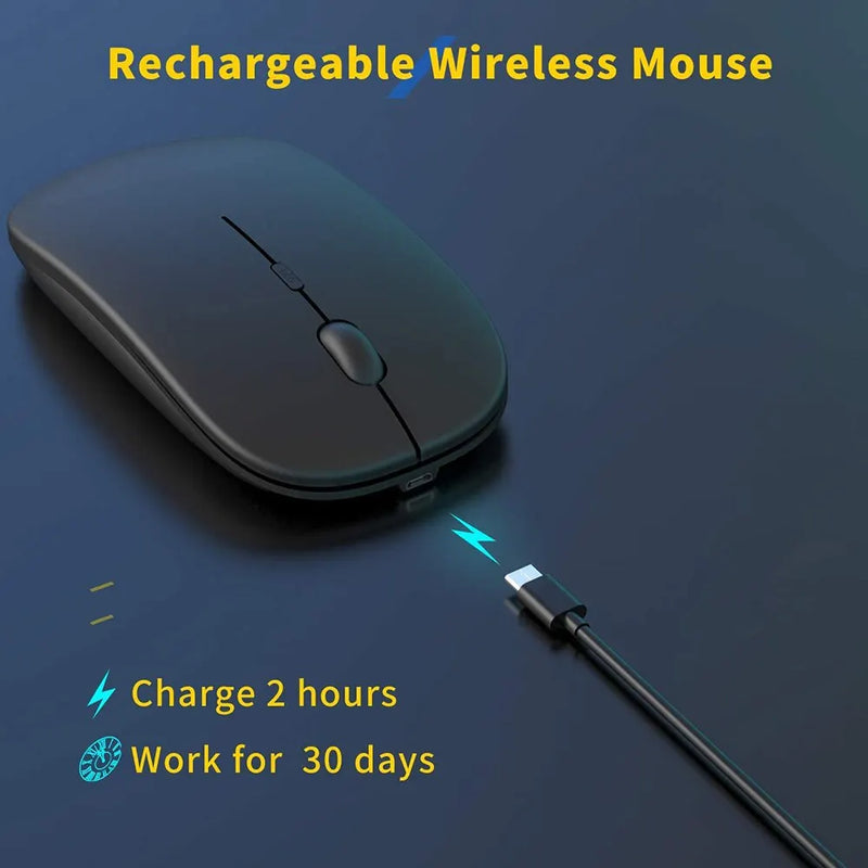 Mouse para jogos sem fio recarregável portátil ergonômico silencioso e mágico adequado para computadores portáteis tablets telefone IPAD