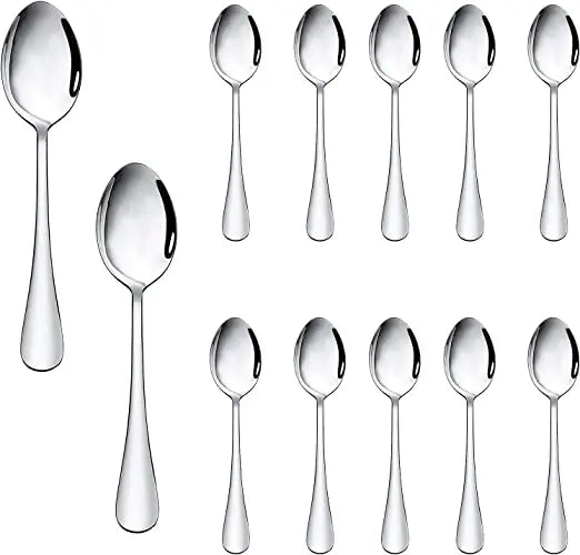 Kit 6 Colher de sopa de aço inoxidável Taber Spoon