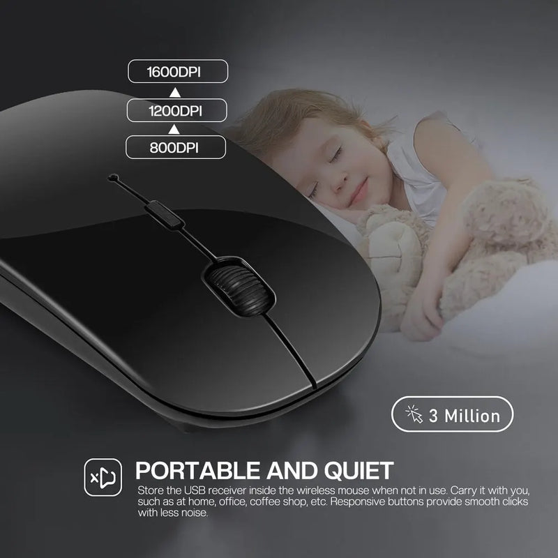 Mouse para jogos sem fio recarregável portátil ergonômico silencioso e mágico adequado para computadores portáteis tablets telefone IPAD